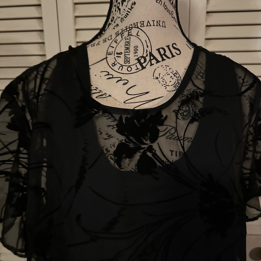 Black dress with lace overlay
